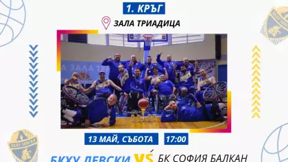 Осмо държавно първенство по баскетбол на колички - 1.кръг: БКХУ Левски - БКХИ София Балкан